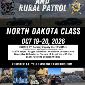 12.) Highway Interdiction and Rural Patrol - Devils Lake, ND - October 19-20, 2026