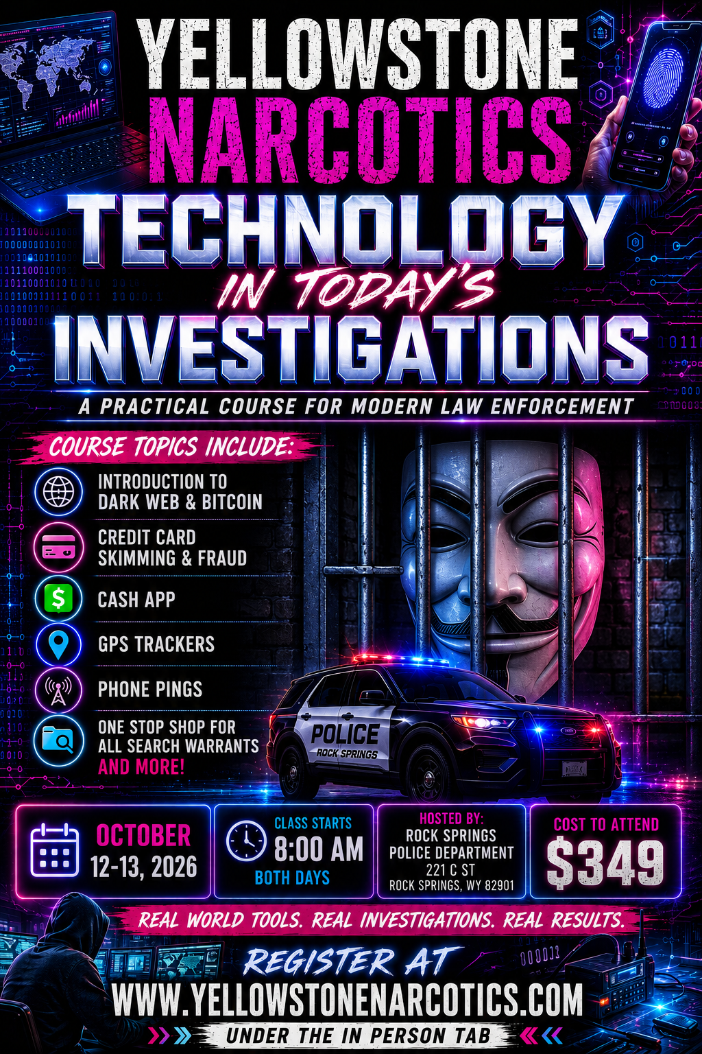 11). Technology in Today's Investigations - Rock Springs, WY - October 12-13, 2026