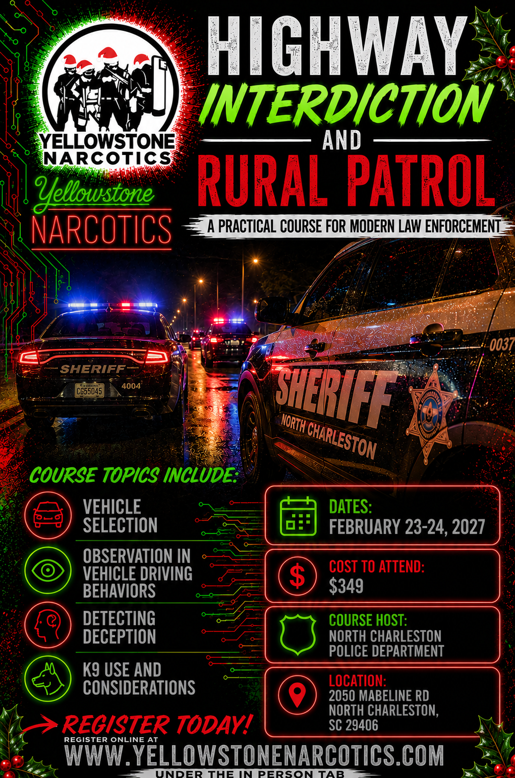13.) Highway Interdiction and Rural Patrol - North Charleston, SC - Feb. 23-24, 2027